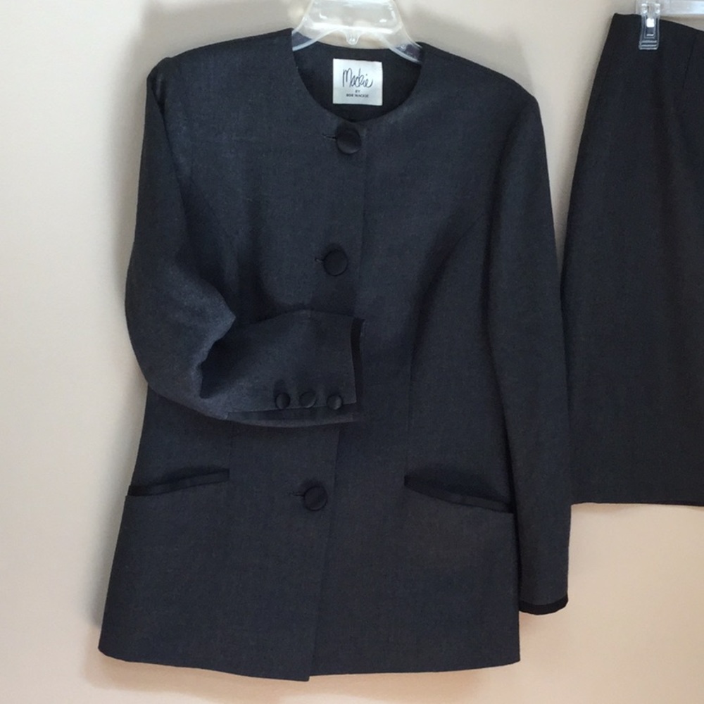 Gray suit Bob Mackie